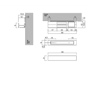 Antonio Lupi LMCombi moderna mensola in metallo 304 in acciaio inox con porta asciugamani lucidato per casa o Hotel-Anatra Design - Product Image 2