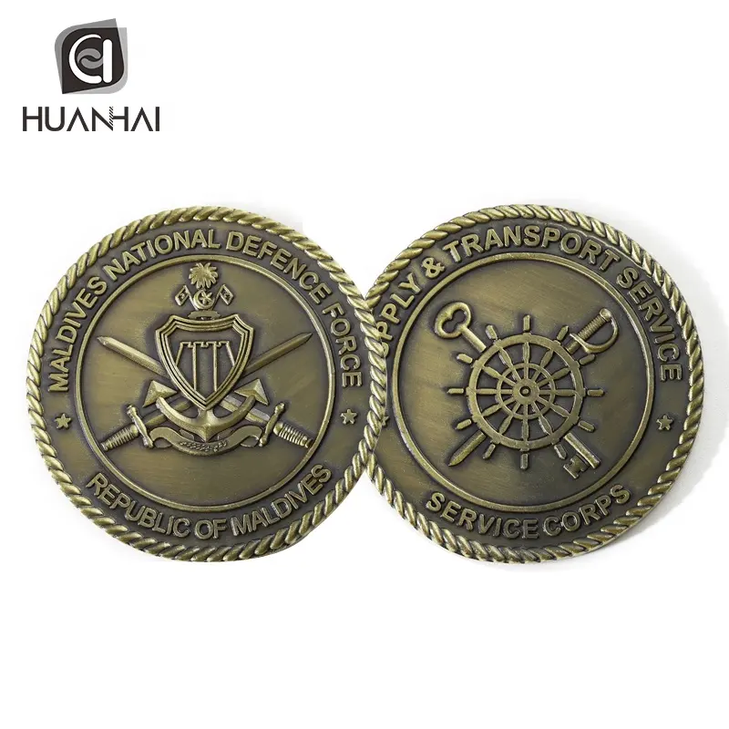Изготовленный На Заказ античный бронзовый металлический логотип 3D вызов монета дисплей