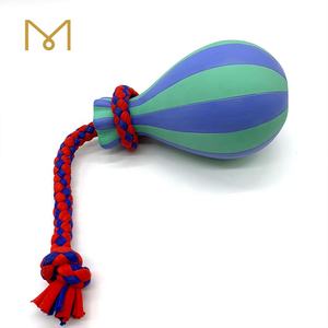 Jouet <span class=keywords><strong>pour</strong></span> <span class=keywords><strong>chien</strong></span> en latex multicolores en forme de <span class=keywords><strong>chien</strong></span> <span class=keywords><strong>avec</strong></span> <span class=keywords><strong>corde</strong></span> en coton, jouet interactif à mâcher et à jouer - Product Image 4