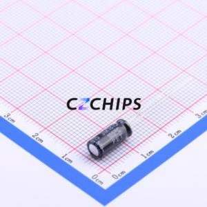 Condensateur électrolytique en aluminium à montage traversant 50YXF4R7MFFC5X11, composant à montage traversant (THT), D5xL11mm 4.7uF 20% 50V 2mm - Product Image 2