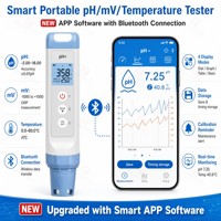 Testeur intelligent de pH, ORP et température avec contrôle par application, précision ±0,01pH, étanche IP67 pour le test de la qualité de l'eau