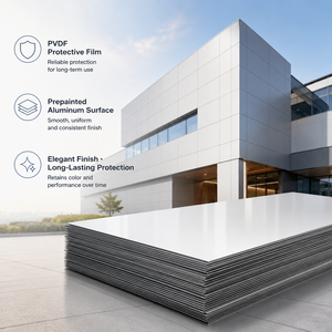 Lámina de Revestimiento de Aleación de Aluminio Moderna, Impermeable, Ligera e Ignífuga para Exteriores con Recubrimiento de PE para Fachadas de Paredes Exteriores - Product Image 1