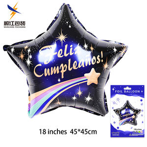 Globos de Fiesta Españoles de Papel de Aluminio con Forma de Estrella de Cinco Puntas de 18 Pulgadas, Empaquetados Individualmente, para Año Nuevo, Navidad, <span class=keywords><strong>Cumpleaños</strong></span> - Product Image 5