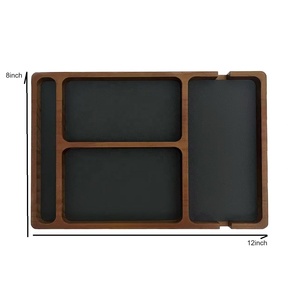 Personalizza il vassoio portaoggetti <span class=keywords><strong>in</strong></span> <span class=keywords><strong>pelle</strong></span> di legno <span class=keywords><strong>per</strong></span> telefono cellulare con chiave a portafoglio <span class=keywords><strong>in</strong></span> <span class=keywords><strong>pelle</strong></span> vegana elegante - Product Image 4