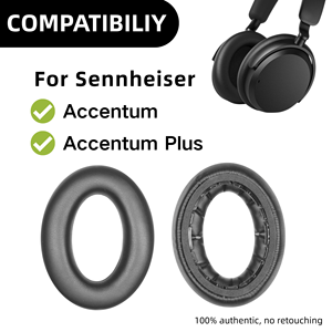 Cuscinetti di Ricambio per Cuffie Wireless Sennheiser Accentum/Accentum Plus, Imbottiture per Orecchie in Morbida Pelle Proteica - Product Image 2