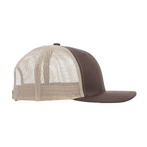 หมวกแคมป์ตาข่ายแบบแข็งลายทางด้านข้างหมวกสแนปแบ็กแบบไม่มีปีกหมวกสำหรับคนขับรถบรรทุก - Product Image 2