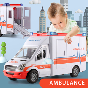 1/14 più modelli di illuminazione effetto sonoro attrito auto della polizia <span class=keywords><strong>giocattolo</strong></span> cinque porte città di soccorso <span class=keywords><strong>ambulanza</strong></span> veicoli <span class=keywords><strong>giocattolo</strong></span> per bambini ragazzi - Product Image 2