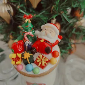 Bougie de Noël ornements de cadeaux transfrontaliers créatifs faits à la main bougie parfumée de wapiti du père Noël