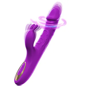 Vibromasseur point G Oem dernière tige télescopique stimulant le Clitoris sexuel double tête Av baguette lapin vibrateur pour femmes