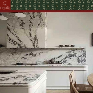 Lastra di Marmo Bianco <span class=keywords><strong>Carrara</strong></span> Lucidata a Mano GOLDKING per Cucina Moderna, Parete Decorativa del Soggiorno, Design Minimalista per la Casa - Product Image 3