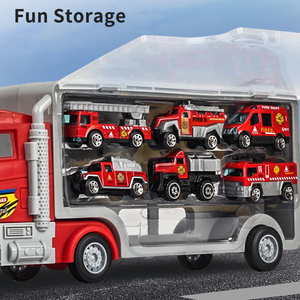 Hot Bán Mini Kéo Trở Lại Đua Xe Đồ Chơi Quán Tính <span class=keywords><strong>Container</strong></span> Xe Tải Trailer Trẻ Em Biểu Tượng Tùy Chỉnh Nhựa Lưu Trữ Xe Chàng Trai - Product Image 6