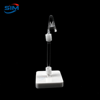 Clip magnétique pour présentoir de rayonnage, support rotatif pour étiquette de prix, tige transparente certifiée CE 60x115mm pour supermarché