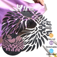 Vinyle thermocollant PU effet caméléon holographique aurore, facile à désherber, pour T-shirts et sacs, vente en gros usine