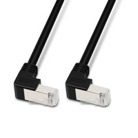 Câble de raccordement Ethernet Gigabit blindé à coude de catégorie 6A pour caméra industrielle et routeur de bureau