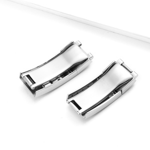 Hebilla de Reloj Ajustable de Lujo de 16 mm, Compatible con <span class=keywords><strong>Rolx</strong></span>, Plateada Cepillada, para Relojes de Acero Inoxidable con Cierre Desplegable - Product Image 4