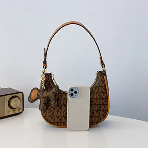 Sacs à bandoulière en cuir véritable de luxe pour femmes, vente chaude, motif de lettres, fermeture éclair tendance - Product Image 5