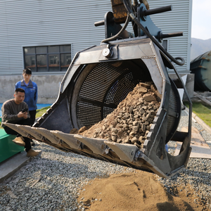 Godet de criblage hydraulique à <span class=keywords><strong>livraison</strong></span> rapide, godet de criblage rotatif haute puissance pour sable et gravier - Product Image 1