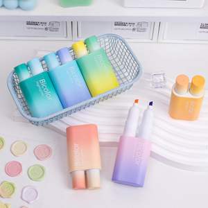 Bonitos bolígrafos Resaltadores 2 en 1, bolígrafos Resaltadores de 12 colores, punta de cincel, rotuladores Resaltadores estéticos <span class=keywords><strong>bicolor</strong></span> para estudiantes - Product Image 5