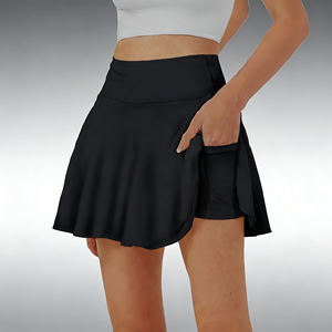 Offre spéciale sur Temu : Lot de 4 jupes-shorts plissées taille haute pour femme, fluides et sportives, avec poches, pour le tennis, le golf, la course à pied et le quotidien. - Product Image 6