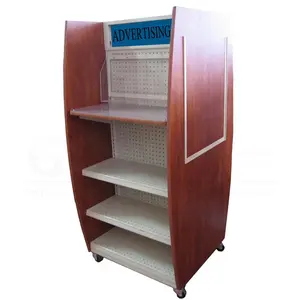 Exhibition Supermarket Storage Double Sided Laminate wood Jewelry display stand shopping centre wooden jewellery display stands