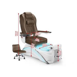 Fauteuil de pédicure électrique moderne de luxe avec fonction de massage et bassin LED pour les pieds, pliable et écologique, idéal pour salon de beauté et institut de manucure - Product Image 6