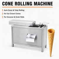 Machine à cornets de crème glacée électrique commerciale, équipement de formage de rouleaux de gaufres, personnalisable
