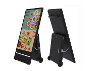Écran publicitaire portable numérique sur pied, étanche IP65, 43 pouces, luminosité 1500 nits, alimenté par batterie, pour affichage de posters en extérieur
