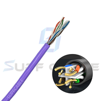 Kabel CAT6 tahan air 23AWG UTP, kabel jaringan kecepatan tinggi, kabel jaringan Plenum Cat6, 1000ft Ft4 UTP 23AWG
