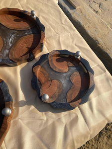 Elegante bandeja de resina para mesa de centro, sala de estar y decoración moderna del hogar a un precio económico. - Product Image 5