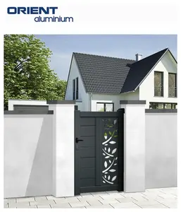 Metallzaun Designs Aluminium Lasergeschnittene Metallplatte Umzäunung Grenzwand Tor-Design Eisen Außentüren