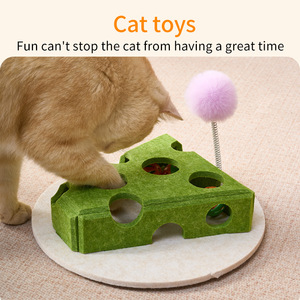 Novità 2025 Giochi Interattivi per Gatti Scatola Labirinto Puzzle in Feltro Gioco Interessante per Animali Domestici <span class=keywords><strong>3</strong></span> Colori - Product Image 4