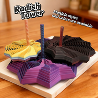 YIWUPOWER Jouets sensoriels transformables anti-stress en forme d'étoile, spirale et tour octogonale, imprimés en 3D, avec poignée décorative