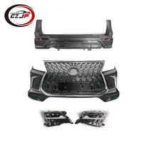 CZJF avant arrière pare-chocs phare phare feu arrière Kit de carrosserie pour Lexus LX570 2008-2015 mise à niveau vers 2018 2019 2020