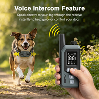 2600FT Hundetrainingshalsband IPX7 Wasserdicht für 2 Hunde LCD-Fernbedienung Piepton Vibration Schock Sprachintercom 300-500m Elektrischer Zaun