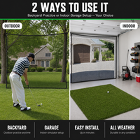 Filet de simulation de golf 10x10 pieds, robuste, multi-couches, résistant aux impacts, à fixation au plafond ou autoportant, pour entraînement de golf en intérieur