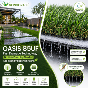 Gazon Artificiel Commercial Verdigrass <span class=keywords><strong>Oasis</strong></span> 85UF Premium 45mm, Haute Densité, Garantie 15 Ans, Idéal pour Jardins sur Toit et Balcons - Product Image 1