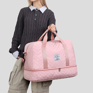 Nouveau sac de voyage minimaliste tendance avec séparation sec/humide, conception à manchon pour trolley, grande capacité, extensible, sac de rangement pour la gym - Product Image 3