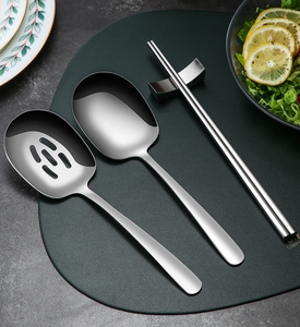 DFC1113 <b>Serving</b> <b>Spoons</b> Set <b>Serving</b> <b>Spoons</b> and Slotted <b>Spoons</b> 18/8 Stainless Steel Buffet <b>Serving</b> Utensils Mirror Polish - Product Image 1