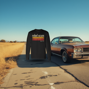 T-shirt à manches longues Rebel Scum, col rond, unisexe, pour adultes, design rétro classique depuis 1977 - Product Image 2