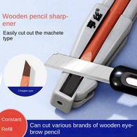 Taille-crayon pour sourcils Hengsi Machete avec design en bec de canard, couteau en bois, modèle d'artefact de coupe HZXBQ de Guangdong