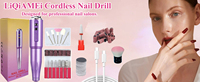 Ponceuse à ongles électrique en acier 2024 avec vitesse de 0 à 35 000 tr/min, faible bruit, qualité professionnelle, fabriquée à Guangdong, Chine