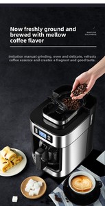 Cafetera Estilo Americano Todo en Uno con Molinillo Integrado, Gran Capacidad de 1.2L y Taza Preestablecida - Product Image 4