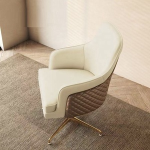 Luxury <b>Gold</b> Swivel Executive Office Chair Diamond Stitching Microfiber Leather Ergonomic Desk Chair Modern Dining Chair for CEO - Product Image 3