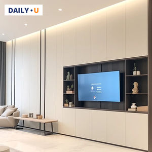 맞춤형 북유럽 디자인 스칸디나비아 TV 캐비닛 조정 가능한 선반이있는 미니멀리스트 미디어 콘솔 - Product Image 4