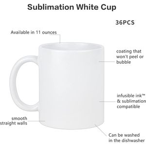 Tazas para Sublimación, Tazas Blancas para Café para Sublimación, Tazas Blancas de 11 oz con Caja para Café, Sopa - Product Image 2
