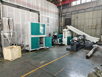 Machine de granulation et de recyclage à haute vitesse SJ-120, capacité de 150 kg/h, refroidissement par air, pour film plastique PE/PP et sacs usagés, avec découpeuse de film.