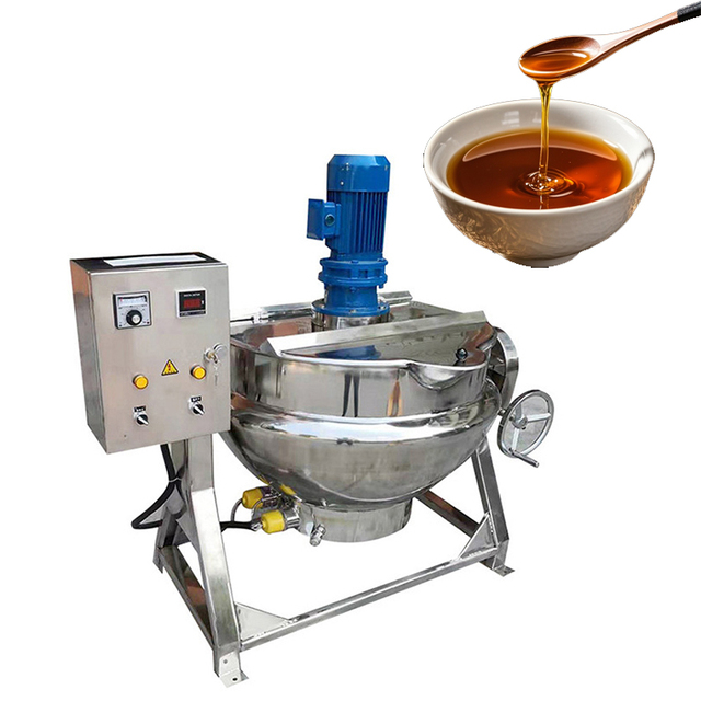 stainless steel mixing electric jacket cooker instant porridge boiling pot garlic sauce making machine water commercial