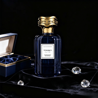 Flacon de parfum en verre vide de luxe 30ml 50ml 100ml avec bouchon sculpté ondulé et logo personnalisé