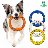 Anneau pour chien en ETPU à bord sans couture, haute élasticité, anti-fissures, résistant aux morsures, pour jeu de rapport et de traction en extérieur