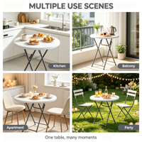 Tables de pique-nique et de conférence pliantes légères pour l'extérieur, avec structure en HDPE + acier, pour mariages, fêtes, camping